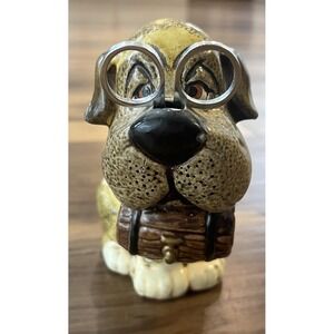 Vintage Spagetti Art Dog Barrel Figurine‎ Scissors Holder Made In JAPAN